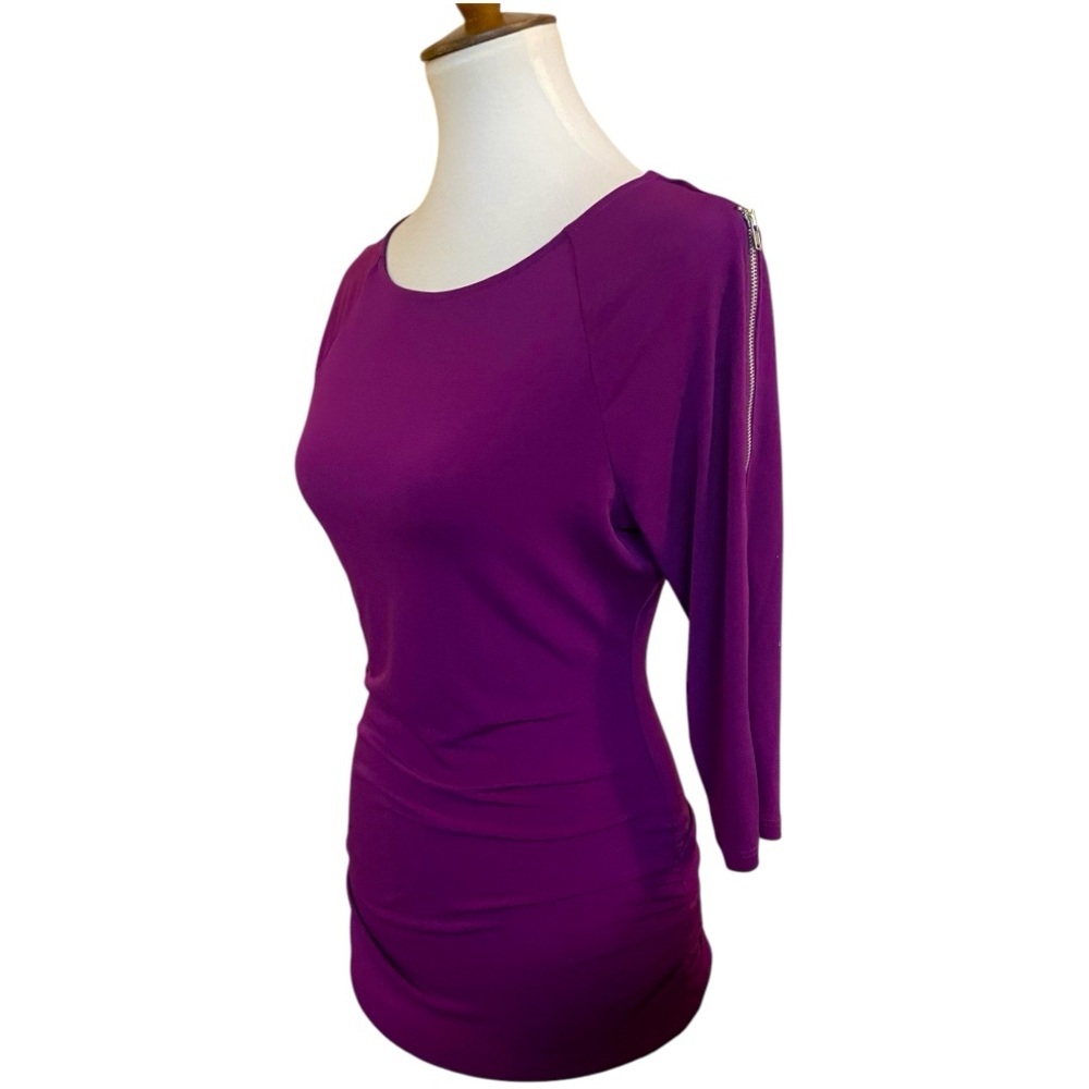 INC International Concepts Purple Zipper Top